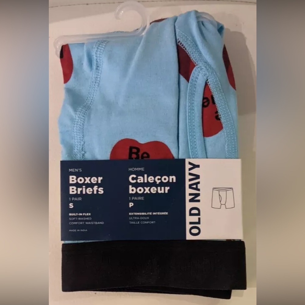 Boxer Briefs Old Navy Men's Size S Blue w/ Be Mine Hearts Brand New with Tags